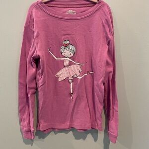 Pink Ballerina Pajama Set with Graphic Design
